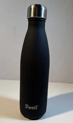 Botella de agua aislada de acero inoxidable de S'well 20 OZ negro mate Foto 1 de 4