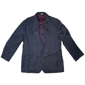Claiborne Mens 44R Navy Blue Blazer Suit Jacket Business Career Wear(U) - Picture 1 of 7