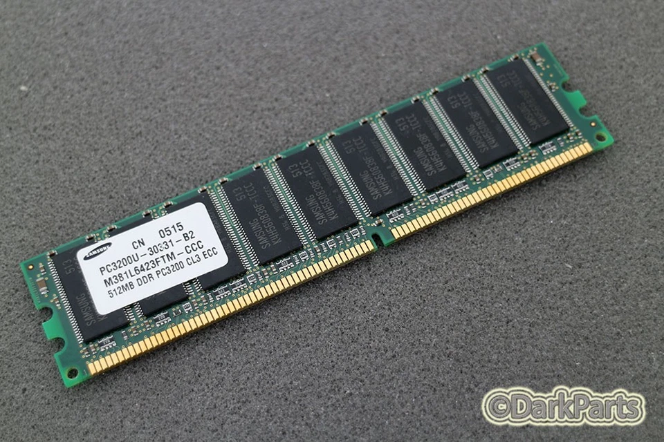 Samsung M381L6423FTM-CCC PC3200U-30331-B2 512MB Server Memory RAM - Image 1 of 1