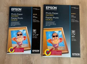 Epson Ultra Premium Photo Paper Glossy 11x17 13x19 Two Packs Of 20 New Sealed - Afbeelding 1 van 3