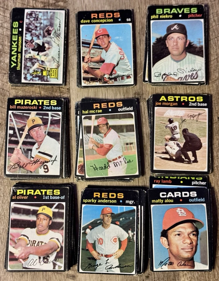 Lote de 117 tarjetas de béisbol Topps 1971 vintage baja calidad-Thurman Munson-Joe Morgan Foto 1 de 1