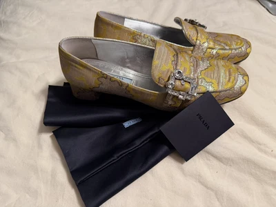 Bombas PRADA Jacquard Lurex CRISTAL - 1D450I - Real - NUEVAS Foto 1 de 4