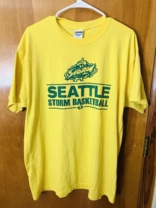 Seattle Storm WNBA Basketball T-Shirt Men’s XL Yellow Bing On Back Jerzees Read - Picture 1 of 6
