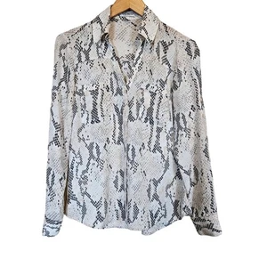 Camisa Express The Portofino Estampado Serpiente Para Mujer Pequeña Trabajo Oficina Negocios - Imagen 1 de 8