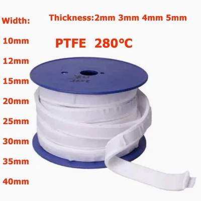 PTFE Seal Strip Tetrafluoroelastic Band Expanded Foamed Strip Sealing Gaskets - Image 1 of 4