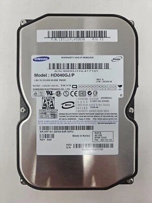 Samsung P80SD HD040GJ/P 40GB 7200U/Min 8MB SATA 3.5" HDD - TESTED - Image 1 of 3