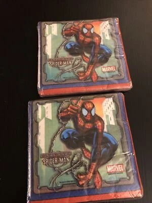 Servilletas KIDS' ULTIMATE SPIDER-MAN Marvel por ÚNICAS 2002 NUEVAS SELLADAS - ¡2 paquetes! Foto 1 de 4