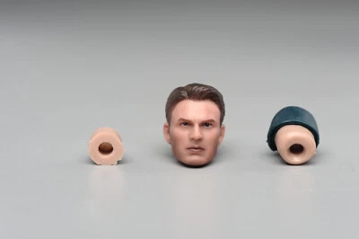 1/12 美国队长男性头像雕塑适合 6 英寸收藏品可动人偶模型 — 第 1/4 张图片