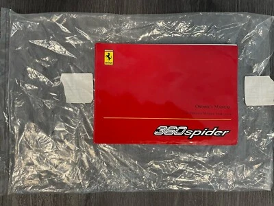 FERRARI 360 SPYDER - EE. UU. VERSIÓN 2004 MANUAL DEL PROPIETARIO | LIBRO - CAJA ABIERTA NUEVA Foto 1 de 4