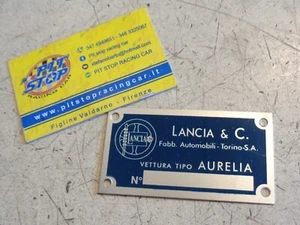 ZUSAMMENFASSUNGSSCHILD DATENKENNUNG LANCIA AURELIA - NEU - Bild 1 von 2