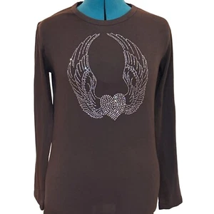 Love My Belly Brown Top Long-Sleeved Women's Maternity One Size Fits All - Picture 1 of 12