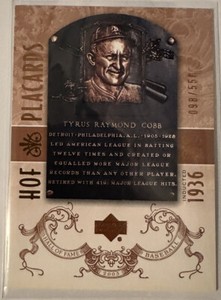 Ty Cobb 2005 Upper Deck Hall Of Fame #99 HOF Placards #’d/550 Detroit Tigers