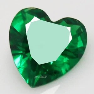 Natural MUZO Colombian Green Emerald Certified 5.50 MM Heart Loose Gemstone MC04 - Picture 1 of 6