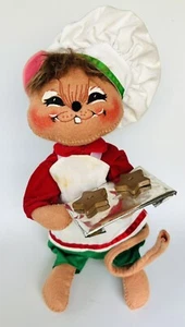 ANNALEE 2007 CHEF MOUSE Christmas Cookie Baker Cookie Sheet Star - Picture 1 of 5