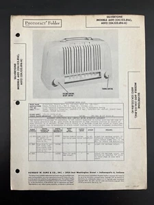 SAMS PHOTOFACT SERVICE MANUAL 15-27 SILVERTONE RADIO 6011 6012 132.816 132.816A - Picture 1 of 1
