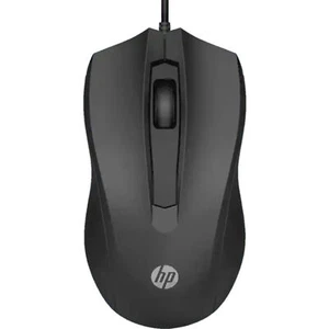 HP Wired Maus 100, optisch, 1600dpi, USB, 2 Tasten, schwarz - Bild 1 von 4