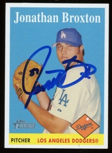 2007 Topps Heritage JONATHAN BROXTON Signed Card autograph AUTO DODGERS BREWERS