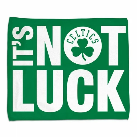 BOSTON CELTICS "IT'S NOT LUCK" 15"X18" RALLY TOWEL NBA LICENSED WINCRAFT Cover