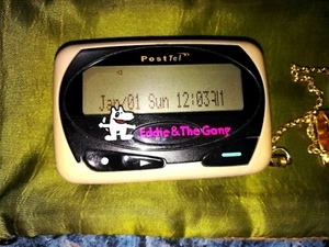 Very Rare Vintage 100% Work Post Tel Pager Japan Beeper Alpha numberic With Clip - Afbeelding 1 van 12