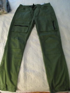 NWT!! Rue 21 Size XL Green Elastic Waist Pants Cargo Joggers Pockets - Picture 1 of 14