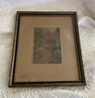 Wallace Nutting A Garden of Larkspur Original Wood Frame Hand colored Print