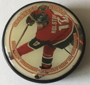 Greatest Goals BRIAN ROLSTON NHL Hockey Puck 11/2/06 Minnesota Wild vs Vancouver - Photo 1/2