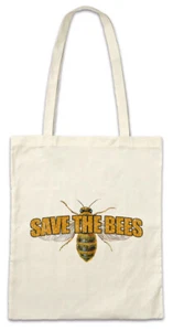 Save The Bees Hipster Bag Stofftasche Stoffbeutel Bienen Imker Züchter - Picture 1 of 1