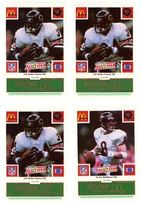 1986 McDonalds Play & Win Scratch Cards Lot of 11 Cards Montana/Payton/Taylor - Image 1 of 4