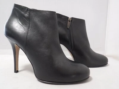 PM2 Women's MAX MARA Italy Black Leather Stiletto High Heel Dressy Boot 39 8.5 9 - Image 1 of 4