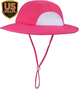 Kids Toddlers UPF50+ Wide Brim Sun Hat for Boy Girl UV Protection Beach Bucket H - Picture 1 of 6