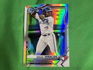 2021 Bowman Chrome Draft Refractors #BDC98 Miguel Hiraldo Toronto Blue Jays - Picture 1 of 1