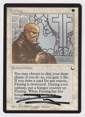 Signed Fasting NM The Dark Artist Douglas Shuler 1994 WOTC MTG Magic Vintage! - Image 1 of 2