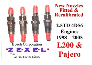 MITSUBISHI PAJERO SHOGUN 2.5 TD 4D56 NEW INJECTORS SET OF 4 Years 1998 To 2005 - Picture 1 of 1