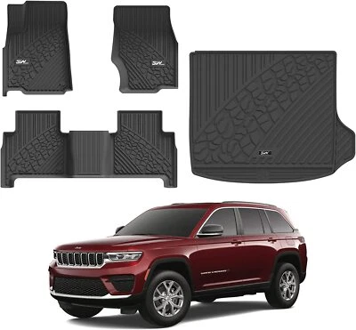 3W Floor Mats & Car Cargo Liner for 2022-2025 Jeep Grand Cherokee All Weather - Image 1 of 4