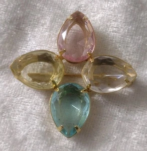 Broche prendedor AVON dorado ensalada de frutas multicolor FIRMADO de colección  - Imagen 1 de 4