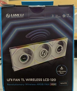 UNI Fan TL LCD 120 Wireless Triple Pack  Wireless Signal ARGB Fan- New - Picture 1 of 5