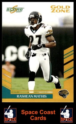 2007 Score #236 Rashean Mathis Gold Zone #/600 - Image 1 of 2