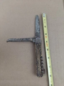 Vintage Grafrath Stag Lock Back Knife Solingen Germany - Picture 1 of 13