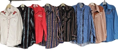 LOT OF 108 WESTERN SHIRTS SOUTHWEST VTG 80s 90s ROCKABILLY PEARL SNAPS WRANGLER - Image 1 of 4