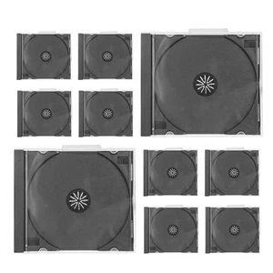 10pcs Cd Case Standard Single Disc Clear Cd Case Storage Holder Dvd Disc - Afbeelding 1 van 12