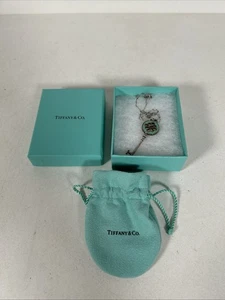 Tiffany & Co. Collar Llave NUDO GRANDE Plata Esterlina Esmalte Azul con Embalaje - Imagen 1 de 8