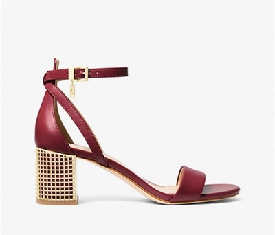 Michael Kors Mujer Maxine Sandalia Cuero Rojo Zapatos 9 ❤️❤️❤️❤️ Foto 1 de 4