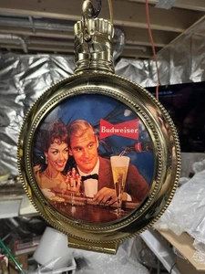 Vintage 1959 Budweiser Bier hängende Drehbewegung Taschenuhr Uhr - Bild 1 von 16