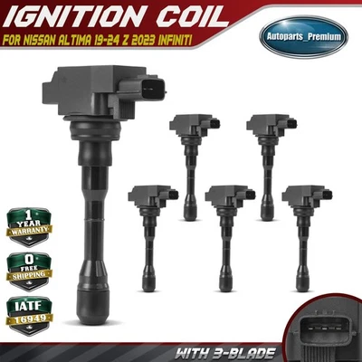Bobina de encendido 6 piezas para INFINITI Q50 2016-2023 Q60 2017-2022 Nissan Z 2023 3,0 L Foto 1 de 4