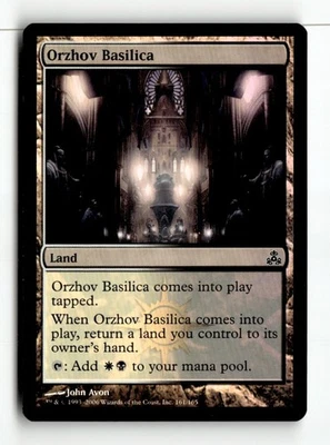 MTG Foil Orzhov Basilica - Guildpact Moderately Played English - Image 1 of 3