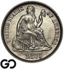 1875-CC Seated Liberty Dime *Carson City Mint, Scarce in MS* BU++ Better Date