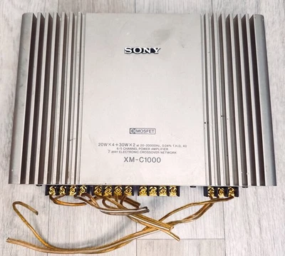 SONY XM-C1000 6/5-channel Old School Car Amp FOR PARTS UNTESTED - Ships FREE! - Bild 1 von 4