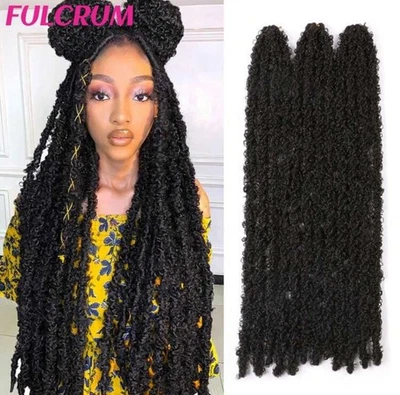 FULCRUM 22in 1pack Butterfly Locs Crochet Hair Soft Synthetic Meche Dreadlocks F