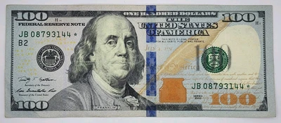 2009 US 100 Dollar Banknote - JB (New York) ✩ Star Note - P#535 - Image 1 of 4
