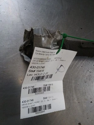 80 81 82 83 84 85 86 87 88 AMC EAGLE Front Drive Shaft Needs U Joint Foto 1 de 4